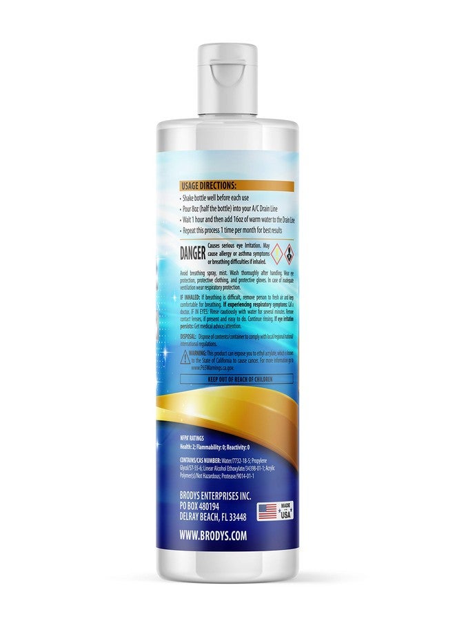 Brodys - A/C HVAC Drain Line Cleaner, 16oz Bottle, 2 MONTH SUPPLY, (Great to use at home, in the office, at restaurants and large commercial buildings) - Image 2